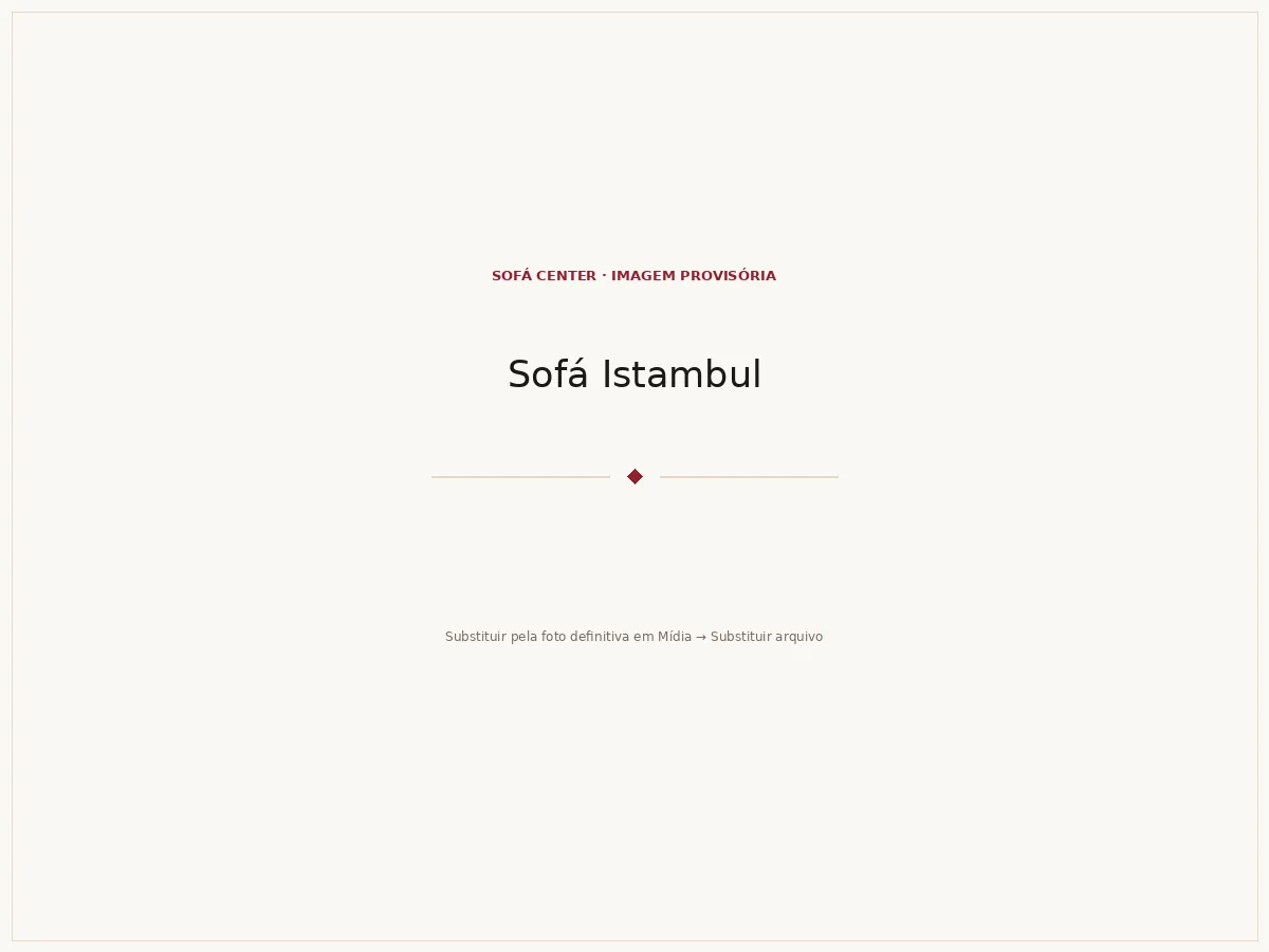 Sofá Istambul visto de frente em ambiente residencial