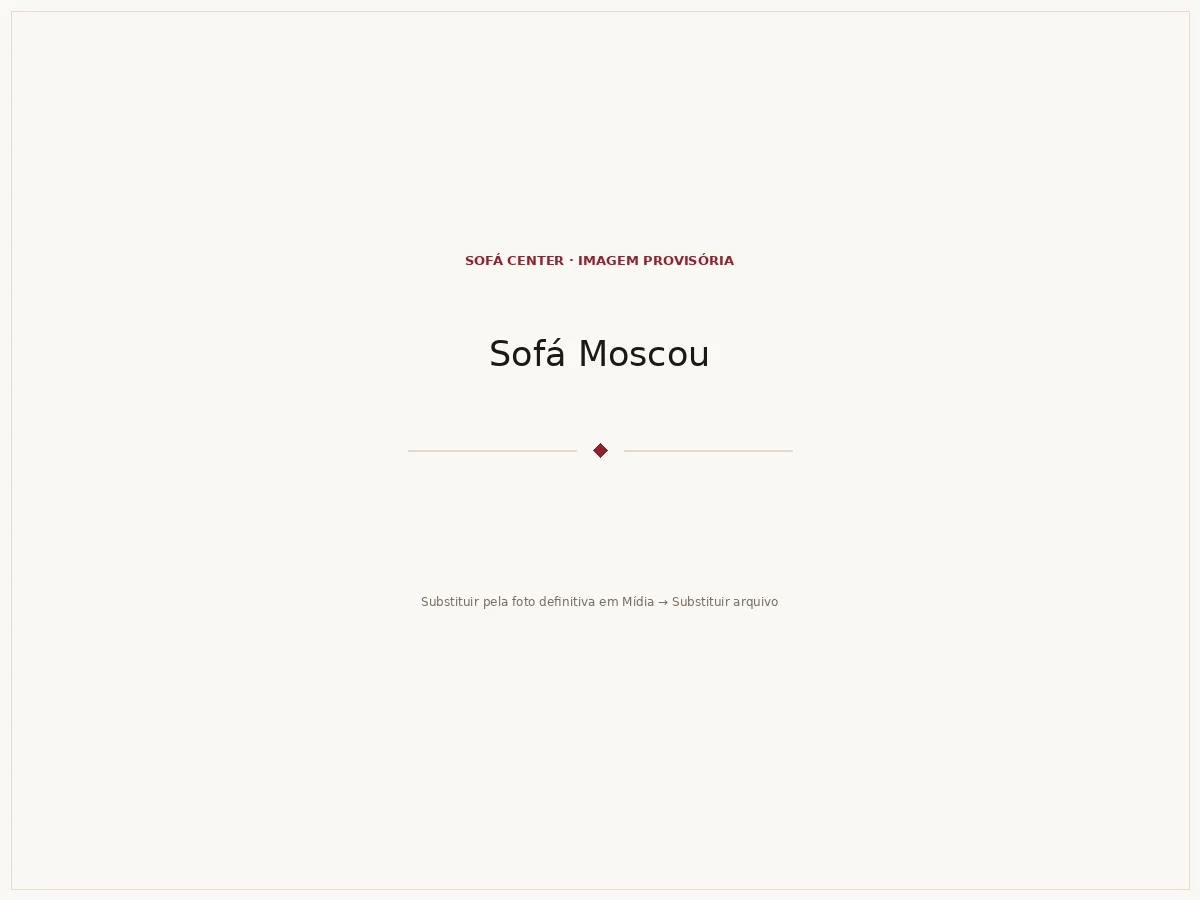 Sofá Moscou visto de frente em ambiente residencial